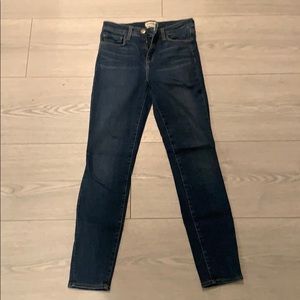 L’Agence high waisted medium wash skinny jeans